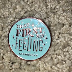NWOT Starbucks That first sip Feeling Pin barista partner fan coffee lover pin